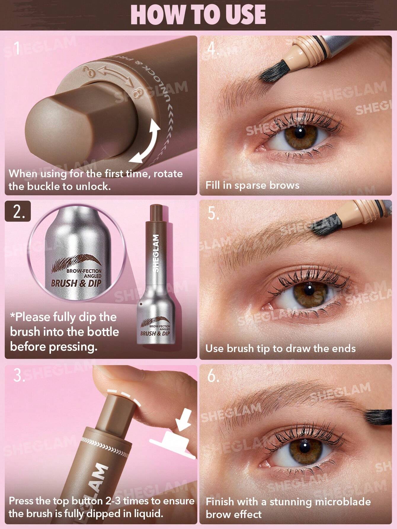 مصحح شيجلام- Brow-Fection Angled Brush & Dip